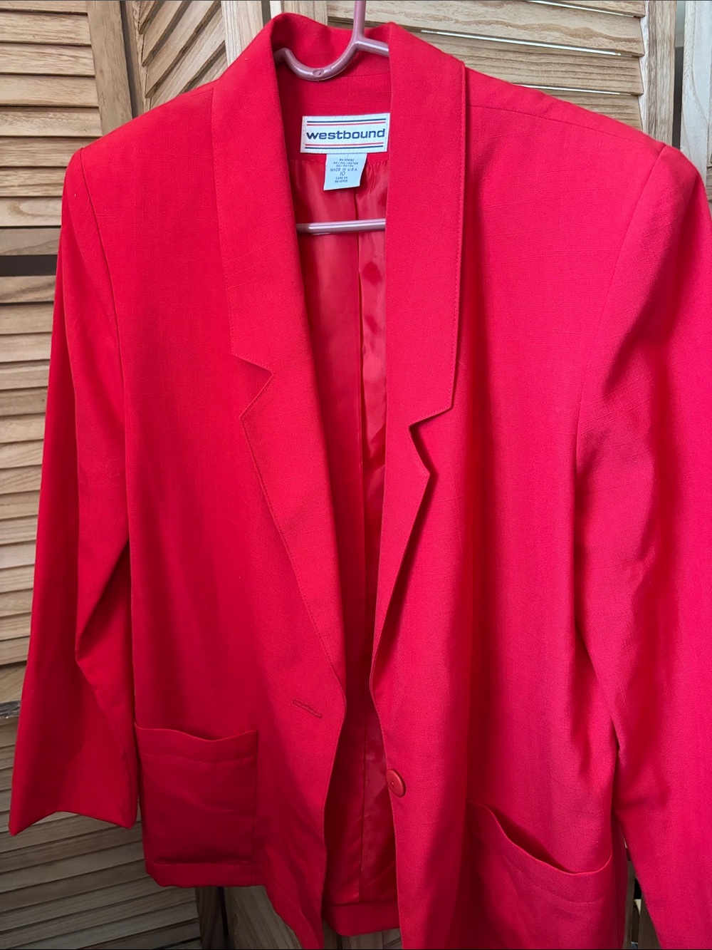 Westbound Women's Red Blazer Jacket 10